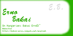 erno bakai business card